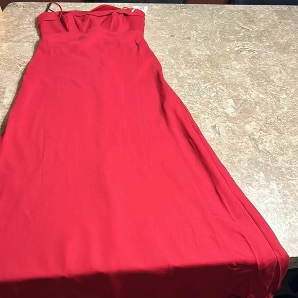 Y2K MICHEALANGELO dress size 6.NWT, red,maxi,fitted,lined,classy,spaghetti strap - Picture 14 of 16